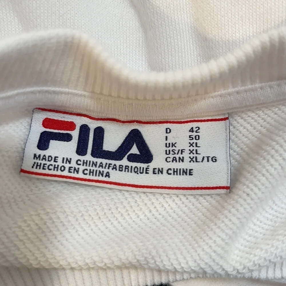 FILA White Crewneck Athletic Sweatshirt Size XL